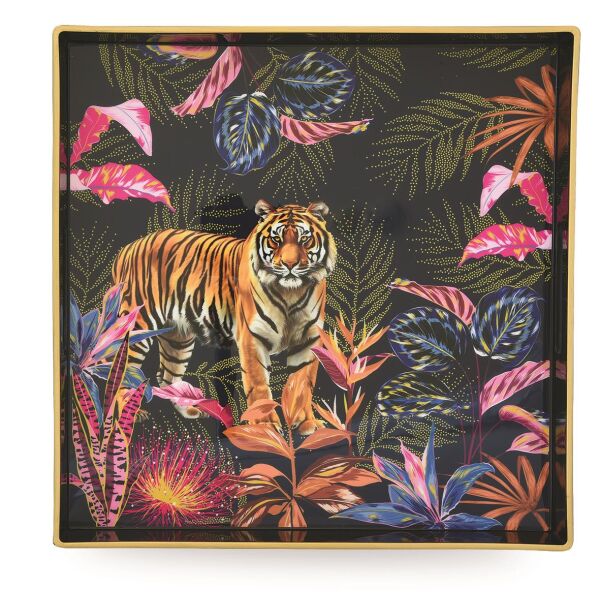 Easy Life Polipropilen Tepsi 33 x 33 x 4 cm - Kaplan Desenli