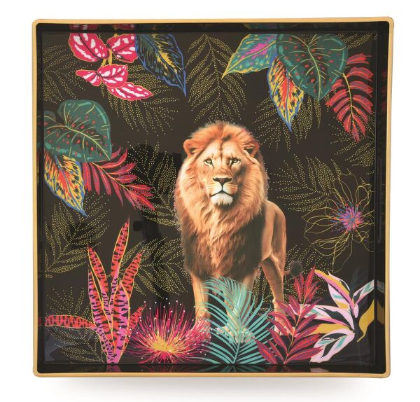 Easy Life Polipropilen Tepsi 33 x 33 x 4 cm - Aslan Desenli