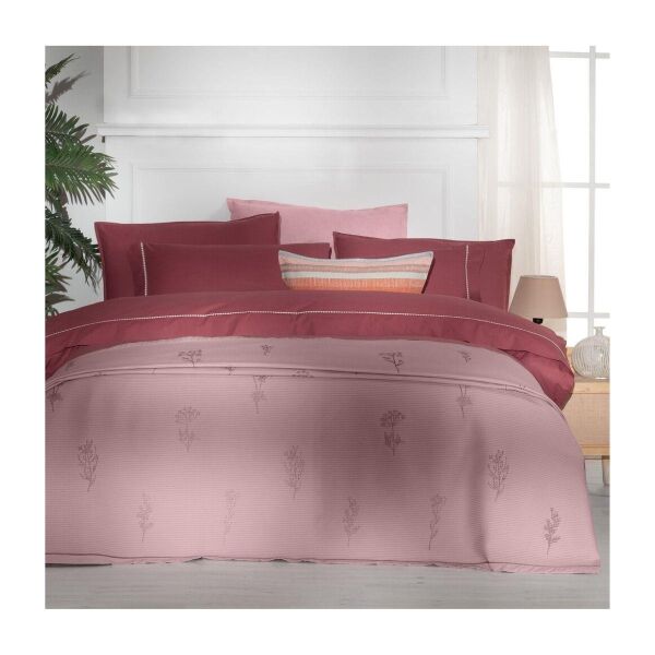 Sarev Eva Eldon Takım Pike Takımı Nevresim Seti 1 Yastık-Pembe