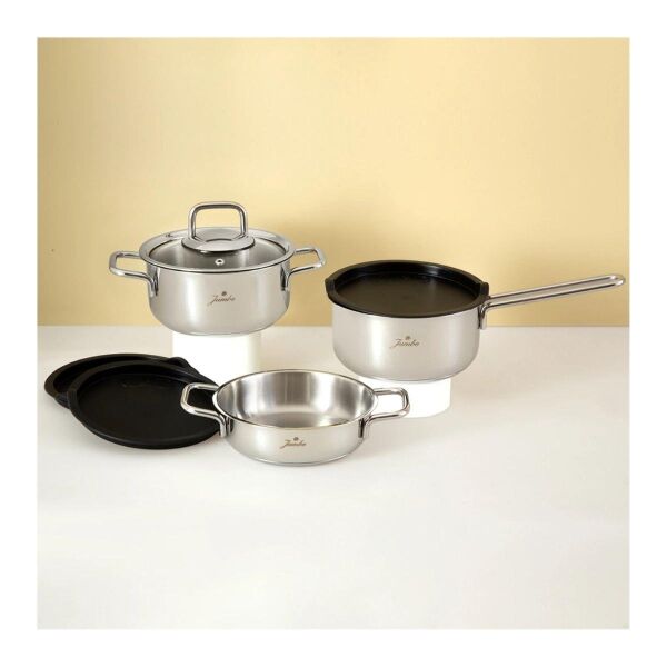 Jumbo Lyon 4 Parça Midi Çelik Tencere Çelik
