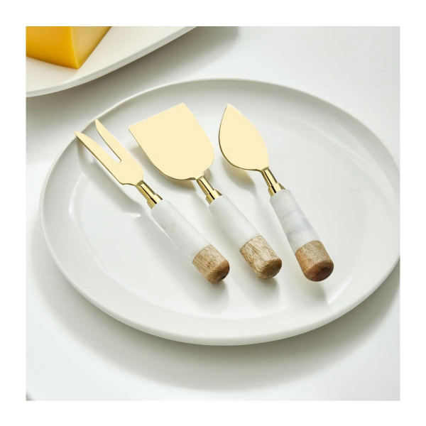 The Mia Marble Peynir Servis Takımı 3 Parça