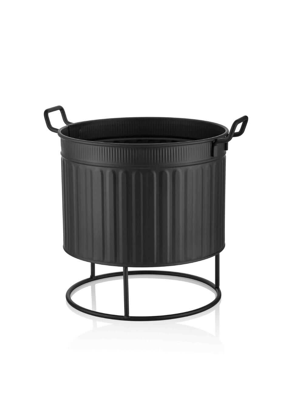 The Mia Saksı 38 x 37 cm Siyah