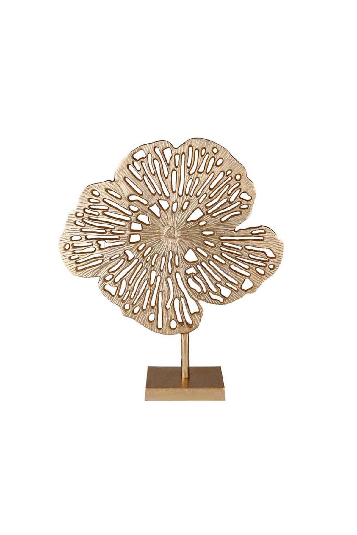 Lucky Art Gold Büyük Çiçek Dekor 41.5x11x48 cm