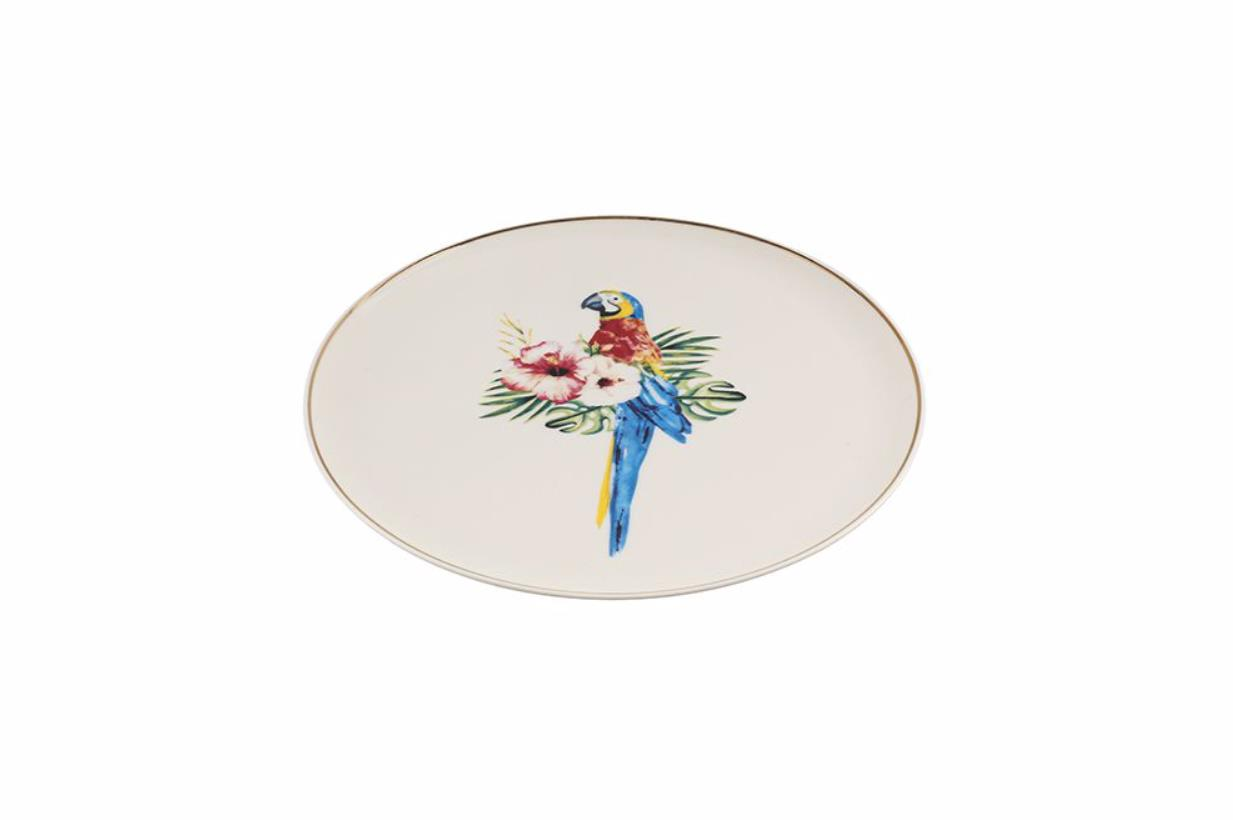 Porland Exotic Desen2 Düz Tabak 21cm