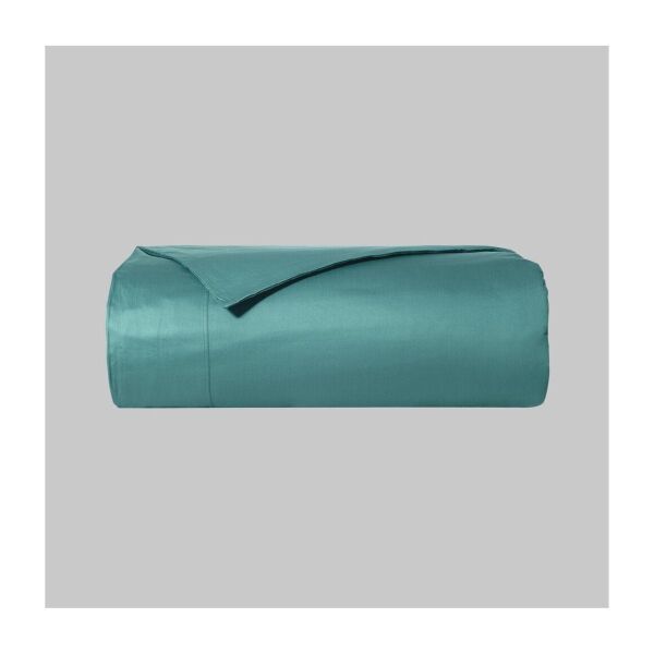 Sarev Monochrome Saten Tekli Nevresim -Ocean