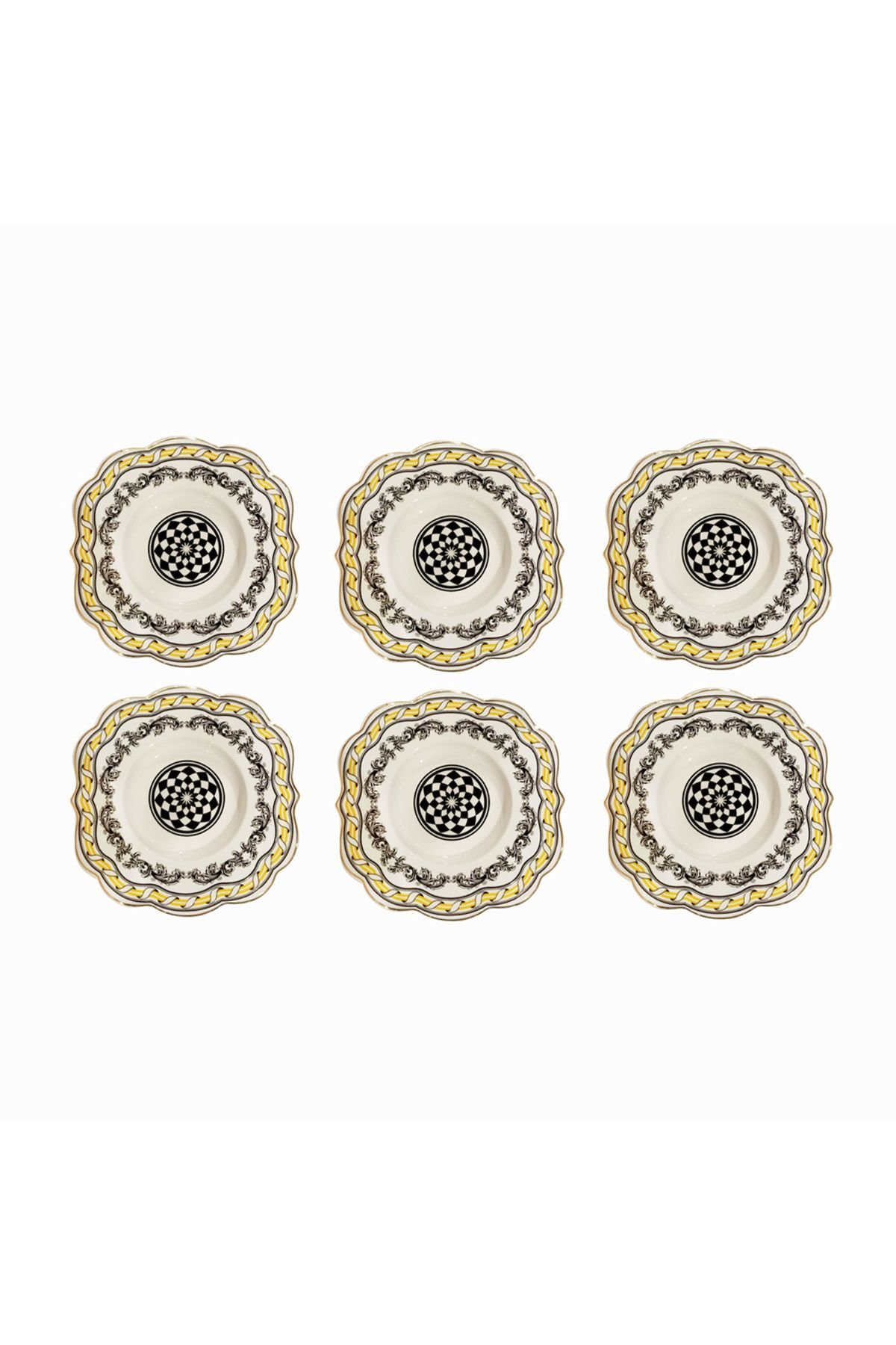 Lucky Art Margery Bone 6'lı Çay Tabağı Seti