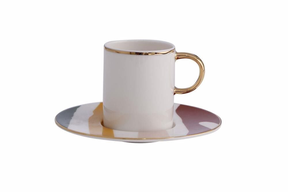 Porland Abstract Kahve Takımı 4 Parça