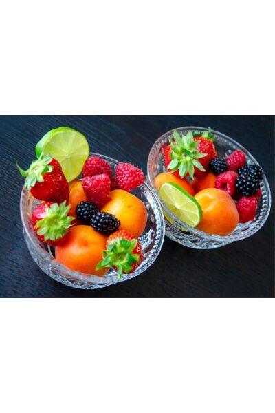 Easy Life Rölyef Süslemeli 4 lü Cam Kase Seti Mavi 400 ml 12.7cm - h 6.6cm