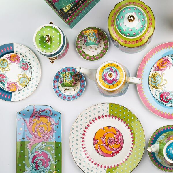 Lucky Art Estelle Bone 4'lü Ayaklı Kahve Fincanı Seti