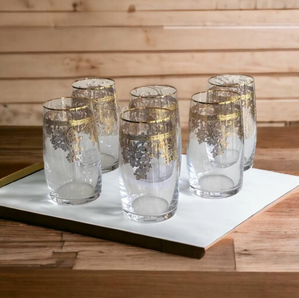 Bohemia 8183 Fırça Parlak Altın Meşrubat Bardağı