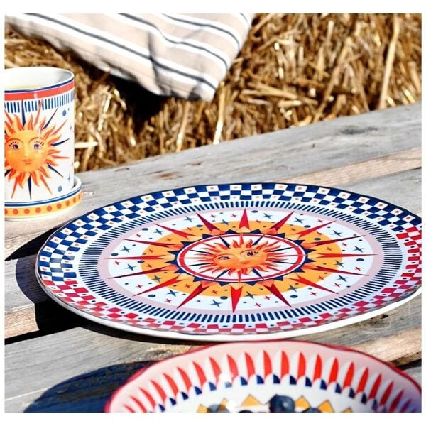 Baci Milano Dolce Vita Güneş Desenli Servis Tabağı 32 Cm