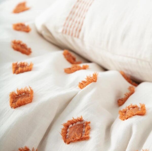 Ecocotton İmre Nevresim Takımı %100 Organik Pamuk Müslin Kiremit CK