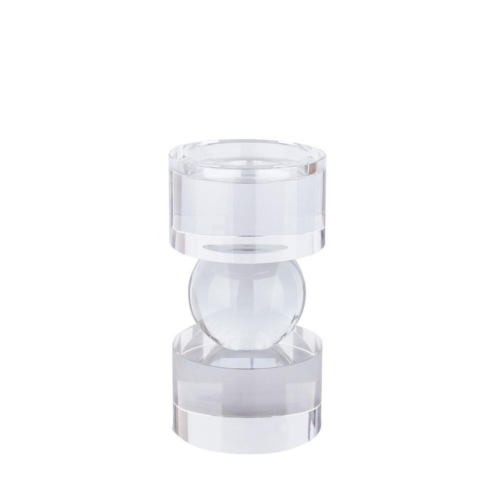 Lucky Art Şeffaf Yuvarlak Mumluk 19cm