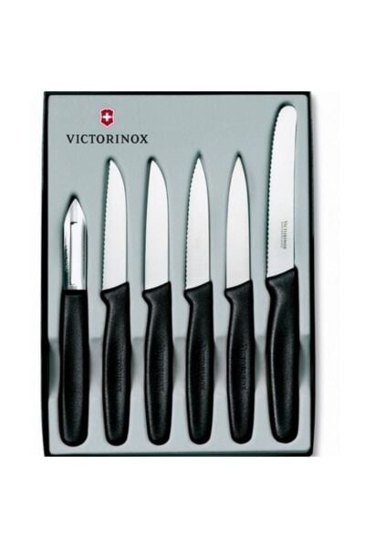 Victorinox 5.1113.6 Soyacak ve Soyma Bıçak Seti Siyah