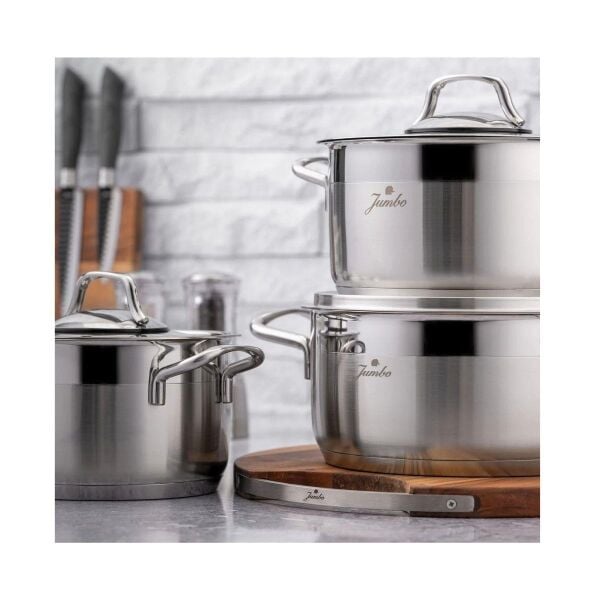 Jumbo Myra 6 Parça Midi Çelik Tencere Çelik