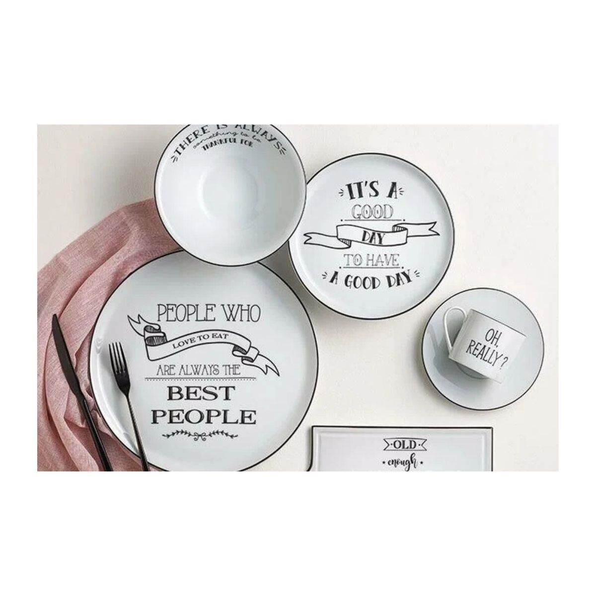 Porland Be Happy 31 Parça 6 Kişilik Kahvaltı Takımı