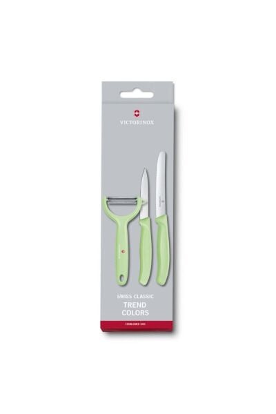 Victorinox 6.7116.33L42 Swiss Classic Trend Colors Soyacak ve Soyma Bıçak Seti Yeşil