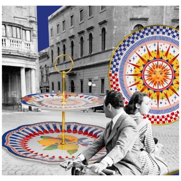 Baci Milano Dolce Vita Limon Desenli Kek Standı 31 Cm