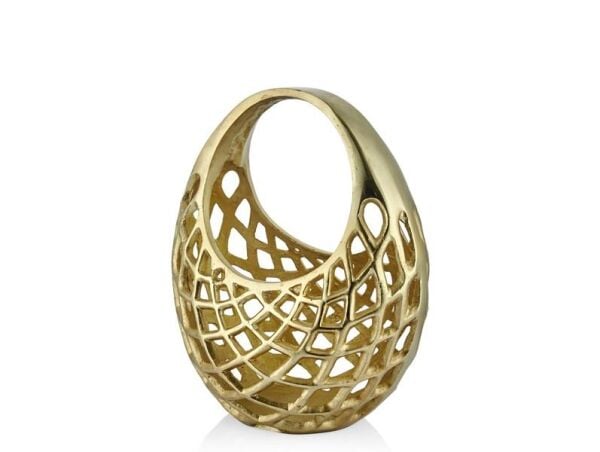 Lamedore Sepet Gold Büyük Dekor 30x21x36 Cm