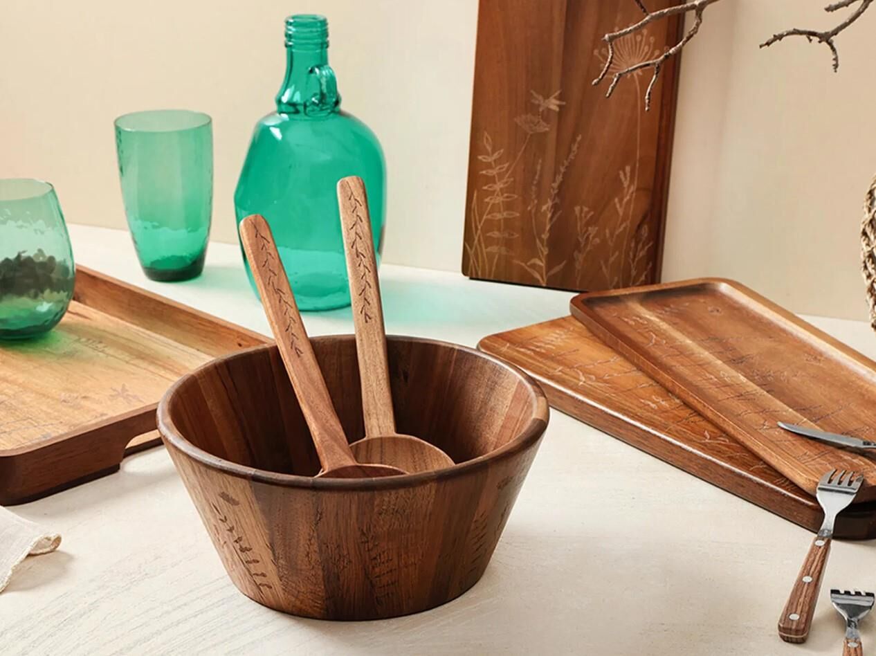 Porland Woodflower Akasya Sunum Tahtası 35 cm