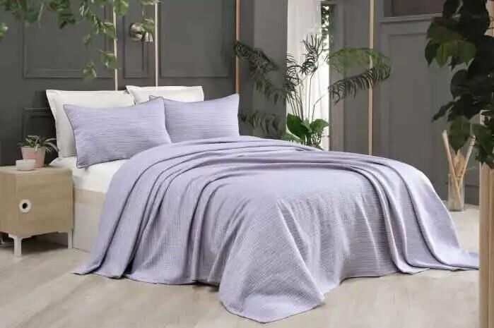 Sarev Echo Yatak Örtüsü Lila Çift Kişilik