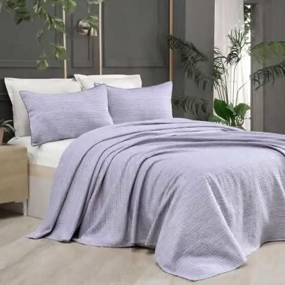 Sarev Echo Yatak Örtüsü Lila Çift Kişilik