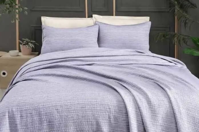 Sarev Echo Yatak Örtüsü Lila Çift Kişilik