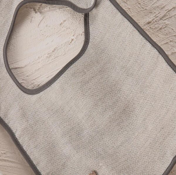 Ecocotton Hasna 4' lü Bebek Panço Seti %100 Organik Pamuk Keten Melanj Gri 2-5 Yaş