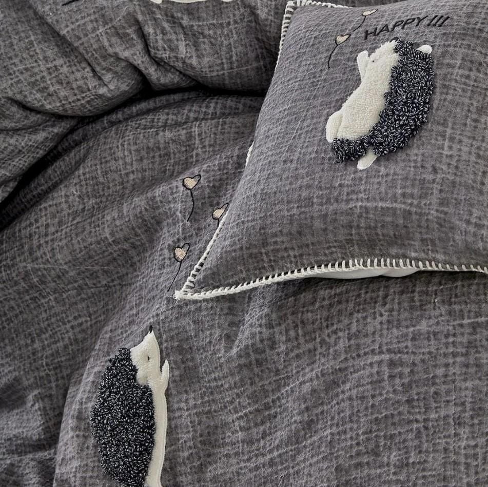 Ecocotton Migala Organik Bebek Nevresim Takımı Gri TK