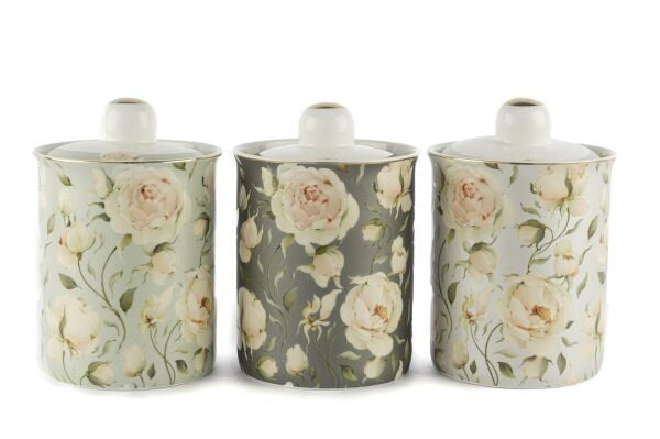 Mikasa Moor Rosy 3lü Kavanoz Seti 10x16cm