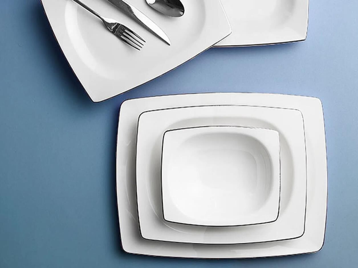 Porland Riva Platin 57 Parça 12 Kişilik Yemek Takımı