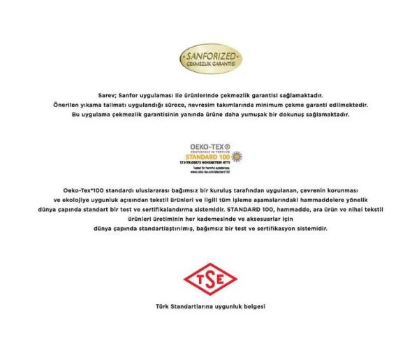 Sarev Fancy Stripe Nevresim Takımı Beyaz Tek Kişilik