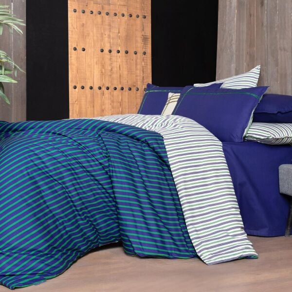 Sarev Dalen Fancy Nevresim Takımı Çift Kişilik 2 Yastık-Lacivert