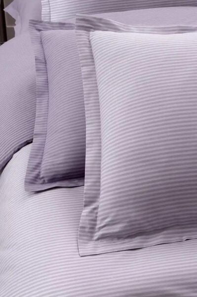 Sarev Fancy Stripe Nevresim Takımı Lila Çift Kişilik
