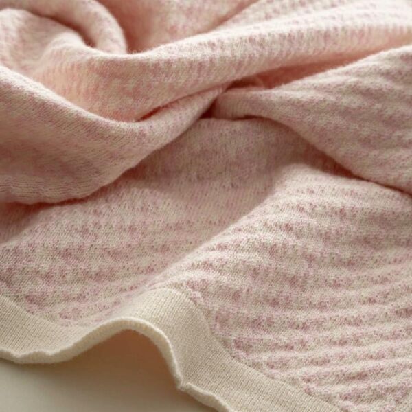 Ecocotton Baby Love Bebek Battaniyesi %100 Organik Pamuk Örgü Pudra TK