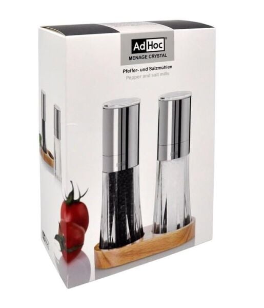 Adhoc Manage Crystal Tuz Ve Biber Değirmen Seti