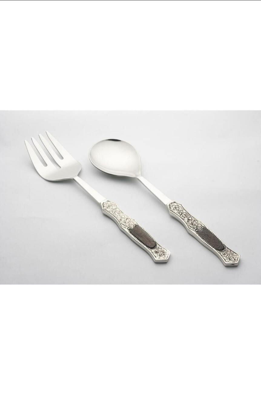 Mikasa Moor Gümüş 2li Salata Servis Seti