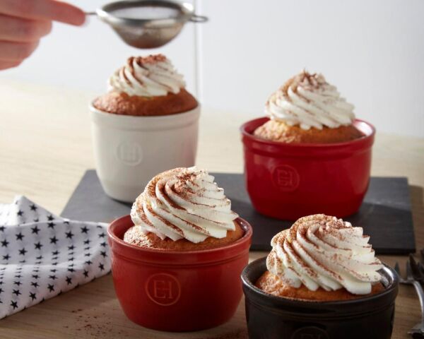 Emile Henry Fırın Kabı Ramekin No.10 2'li Set 0,25 Lt Kırmızı Ç:10 -Y:6 cm