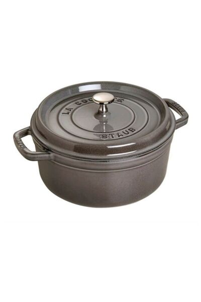 Staub 405002460 Döküm Tencere Yuvarlak Gri 24 cm
