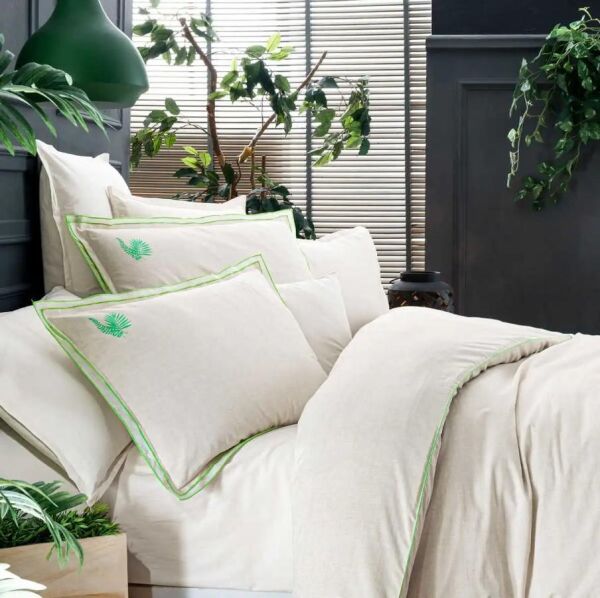 Sarev Supra Fancy Poplin Nevresim Takımı Bej Çift Kişilik