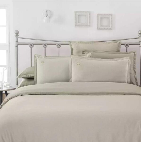 Sarev Olive Armurlu Nevresim Takımı Ekru Çift Kişilik