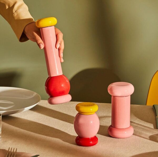 Alessi Values Tuz Karabiber Öğütücü Sarı 7x7x15 cm