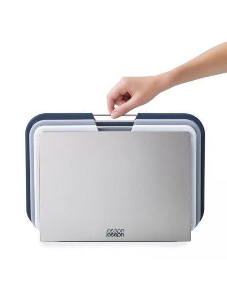 Joseph Joseph Nest Büyük 3´lü Kesme Tahtası Seti - Gri-Mavi