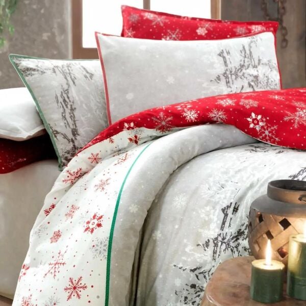 Sarev Dolce Flanel Nevresim Takımı Kırmızı