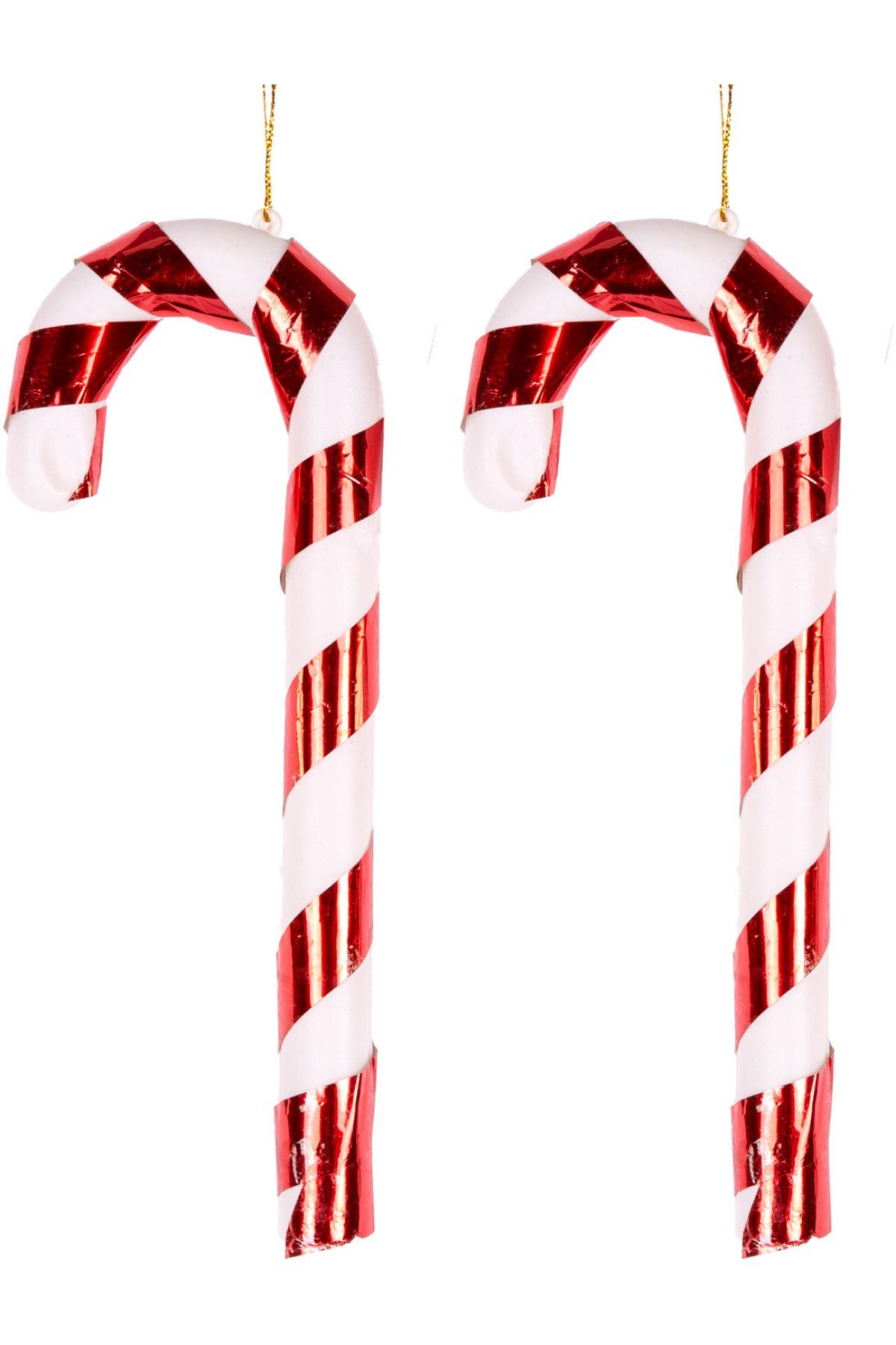 Yılbaşı Süsü  Baston 2 li Set Kırmızı-Beyaz 8x21 cm