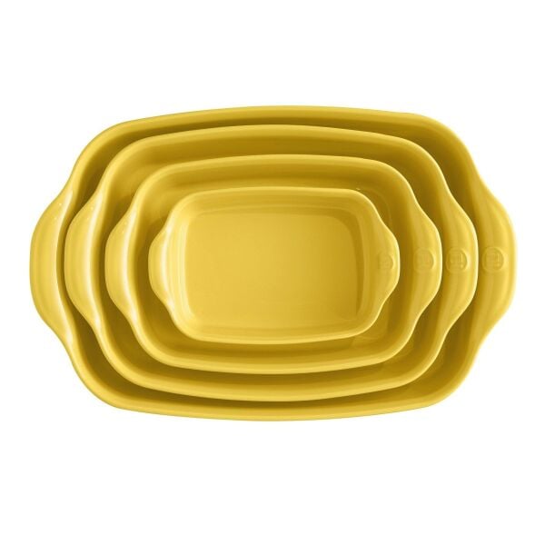 Emile Henry Fırın Kabı Dikdörtgen 42,5 x 28 cm Mat Sarı/Provence Yellow