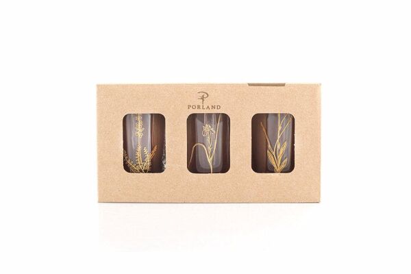 Porland Botanical Mini 3'lü Su Bardağı Tka