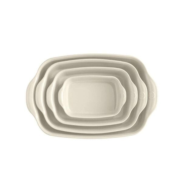 Emile Henry Fırın Kabı Dikdörtgen 22 x14 cm Ekru/Clay-29649