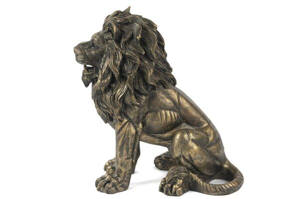 Mikasa Moor Bronz Aslan Resin Obje 24x45x41 cm