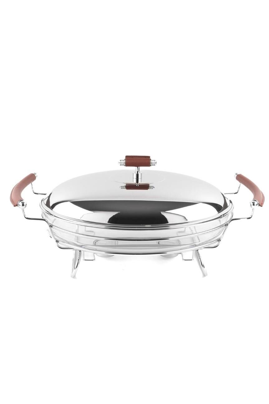 Mikasa Moor Nappa Cam Kapaklı Oval Servis 46x30x20 cm